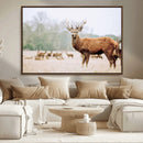 Rustic Deer Wall Art Canvas Print – Forest Woodland Stag