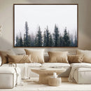 Foggy Forest Wall Art Canvas Print – Framed Misty Pines