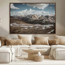 Mountain Landscape Wall Art Canvas Print – Framed Snowy