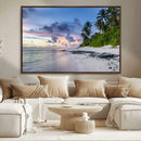 Tropical Beach Wall Art Canvas Print – Framed Sunset Glow by MyGreatCanvas | Canvas Wall Art Prints | Photo Prints & Wall Decor