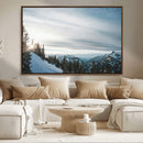 Snowy Mountains Wall Art Canvas Print – Framed Alpine by MyGreatCanvas | Canvas Wall Art Prints | Photo Prints & Wall Decor