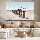 Desert Mailboxes Canvas Print – Framed Minimal Western