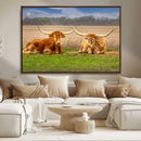Texas Longhorn Pair Wall Art Canvas Print – Peaceful Rustic by MyGreatCanvas | Canvas Wall Art Prints | Photo Prints & Wall Decor