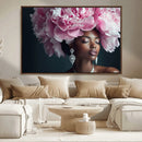Black Beauty Petal Crown Wall Art Canvas Print – Floral by MyGreatCanvas | Canvas Wall Art Prints | Photo Prints & Wall Decor
