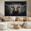Rustic Longhorn Bull Wall Art Canvas Print – Vintage Western by MyGreatCanvas | Canvas Wall Art Prints | Photo Prints & Wall Decor