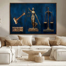 Lady Justice Wall Art Canvas Print – Elegant Gold Legal by MyGreatCanvas | Canvas Wall Art Prints | Photo Prints & Wall Decor