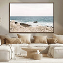 Coastal Ocean View Wall Art Canvas Print – Serene Rocky by MyGreatCanvas | Canvas Wall Art Prints | Photo Prints & Wall Decor