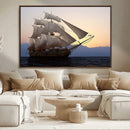 Sailing Ship Wall Art Canvas Print – Sunset Ocean Voyage by MyGreatCanvas | Canvas Wall Art Prints | Photo Prints & Wall Decor