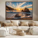 Rocky Ocean Sunset Wall Art Print – Seaside Canvas Dramatic by MyGreatCanvas | Canvas Wall Art Prints | Photo Prints & Wall Decor