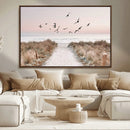 Coastal Pathway Canvas Wall Art Print – Framed Seaside by MyGreatCanvas | Canvas Wall Art Prints | Photo Prints & Wall Decor