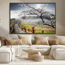 Sakura Cherry Blossom Pathway Canvas Wall Art – Tranquil