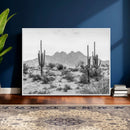 Black White Arizona Desert Canvas Wall Art Cactus Farmhouse