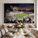 Epic Night Football Stadium Wall Art Canvas Print, Fireworks