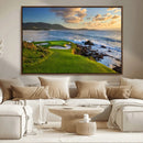 Coastal Golf Course Wall Art Canvas Print – Sunset with by MyGreatCanvas | Canvas Wall Art Prints | Photo Prints & Wall Decor