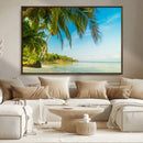 Peaceful Tropical Beach Wall Art Canvas Print – Palm Trees by MyGreatCanvas | Canvas Wall Art Prints | Photo Prints & Wall Decor