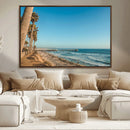 Scenic Beach Wall Art Canvas Print – Tall Palm Trees, Sandy by MyGreatCanvas | Canvas Wall Art Prints | Photo Prints & Wall Decor