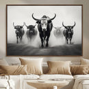 Texas Longhorn Wall Art Canvas Print, Framed Speckled Cow by MyGreatCanvas | Canvas Wall Art Prints | Photo Prints & Wall Decor