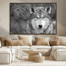 Wild Wolf Blue Eye Wall Art Canvas Print