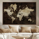 World Map Wall Art Canvas Print – Framed Travel Map Wall Art by MyGreatCanvas | Canvas Wall Art Prints | Photo Prints & Wall Decor