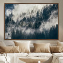 Foggy Pine Forest Wall Art – Framed Black White Nature by MyGreatCanvas | Canvas Wall Art Prints | Photo Prints & Wall Decor