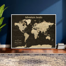 Personalized Push Pin World Map Canvas Print – Custom Travel by MyGreatCanvas | Canvas Wall Art Prints | Photo Prints & Wall Decor