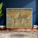 Customize Push Pin Vintage World Map Wall Art Canvas Print – by MyGreatCanvas | Canvas Wall Art Prints | Photo Prints & Wall Decor
