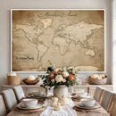 Personalized World Map Wall Art – Customizable Push Pin Map
