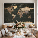Custom Push Pin World Map Wall Art – Personalized Travel