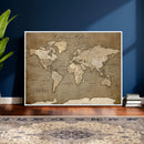 Custom Push Pin Map Canvas Print – Personalized Travel
