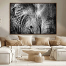 Wild Old Elephant Wall Art Canvas Print