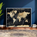 Personalized World Map Wall Art – Custom Framed Push Pin by MyGreatCanvas | Canvas Wall Art Prints | Photo Prints & Wall Decor