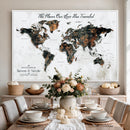 Custom World Map Wall Art – Map Foam Cork Pin Include,