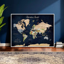 Personalized Antique World Map Canvas Print – Custom Push