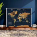 Custom Push Pin World Map Wall Art Canvas Print – Personalized Travel Tracker with Pins Framed Large for Home and Office Decor by MyGreatCanvas | Canvas Wall Art Prints | Photo Prints & Wall Decor