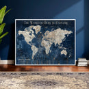 Custom Push Pin Travel Map Wall Art Canvas Print – by MyGreatCanvas | Canvas Wall Art Prints | Photo Prints & Wall Decor