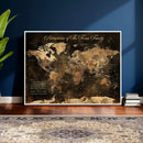 Personalized Family World Map Canvas – Custom Framed Push by MyGreatCanvas | Canvas Wall Art Prints | Photo Prints & Wall Decor