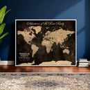 Personalized Family Adventure World Map – Custom Framed Push by MyGreatCanvas | Canvas Wall Art Prints | Photo Prints & Wall Decor
