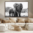 Elephant Family Africa Wall Art Canvas Print by MyGreatCanvas | Canvas Wall Art Prints | Photo Prints & Wall Decor