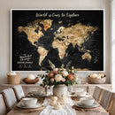 Framed Personalized Push Pin World Map – Custom Travel