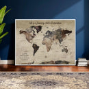 Customize Push Pin World Map Wall Art Canvas Print – by MyGreatCanvas | Canvas Wall Art Prints | Photo Prints & Wall Decor
