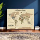 Custom Push Pin World Map Wall Art Canvas Print – Custom by MyGreatCanvas | Canvas Wall Art Prints | Photo Prints & Wall Decor