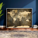 Large Framed Vintage World Map Wall Art Print for Home Wall by MyGreatCanvas | Canvas Wall Art Prints | Photo Prints & Wall Decor