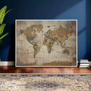 World Map Canvas Print – Framed Travel Map Wall Art for by MyGreatCanvas | Canvas Wall Art Prints | Photo Prints & Wall Decor