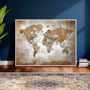 Vibrant Watercolor World Map Canvas Wall Art – Framed Travel by MyGreatCanvas | Canvas Wall Art Prints | Photo Prints & Wall Decor