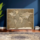 World Map Wall Art Canvas Print, Framed Map Art Picture by MyGreatCanvas | Canvas Wall Art Prints | Photo Prints & Wall Decor