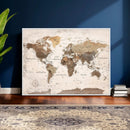 World Map Canvas Print – Framed Travel Map Wall Art for by MyGreatCanvas | Canvas Wall Art Prints | Photo Prints & Wall Decor