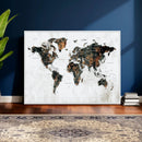 Large World Map Canvas Print – Framed Travel Map Wall Art