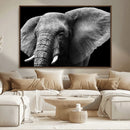 Big Elephant Close Up Wall Art Canvas Print