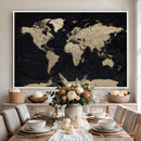 World Map Wall Art Print – Detailed Map of the World Wall