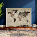 World Map Canvas Print – Detailed Map of the World Adventure
